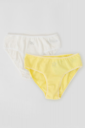 Набор из 2 трусов, 403-16-24/1, молочный/лимонный