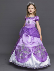 2092 к-20  Костюм "Принцесса Софи" (платье, подъюбник на кольцах, подвеска,диадема)