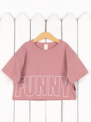 Ф159/1-К Футболка (кулирка/печать/цвет пудра)