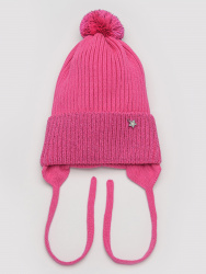 01720-32 ШАПКА "Samantha" р.50 розовый неон блеск