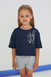 Футболка, 186-21-421, индиго