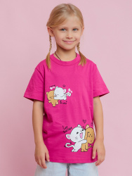 007_БК24 Футболка кор.рукав д/д фуксия 