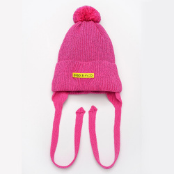 01722-32 ШАПКА "Tasya" розовый неон блеск