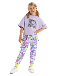 О56434 Джемпер дев. 134-68 сиреневый