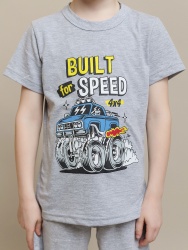 042_БК24 Футболка кор.рукав д/м серый меланж