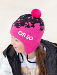 01565-22 ШАПКА "Blob" розовый неон/черный