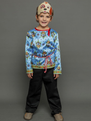 1001 к-18 Костюм "Собака Филя" (рубашка, брюки, маска, пояс)