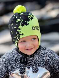 01565-22 ШАПКА "Blob"  желтый неон/черный