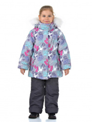 Костюм лыжный для девочки 257-21 "Голубка" зима (4)Размеры 104, 110, 116, 122