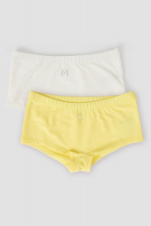 Набор из 2 трусов, 405-16-24/1, молочный/лимонный